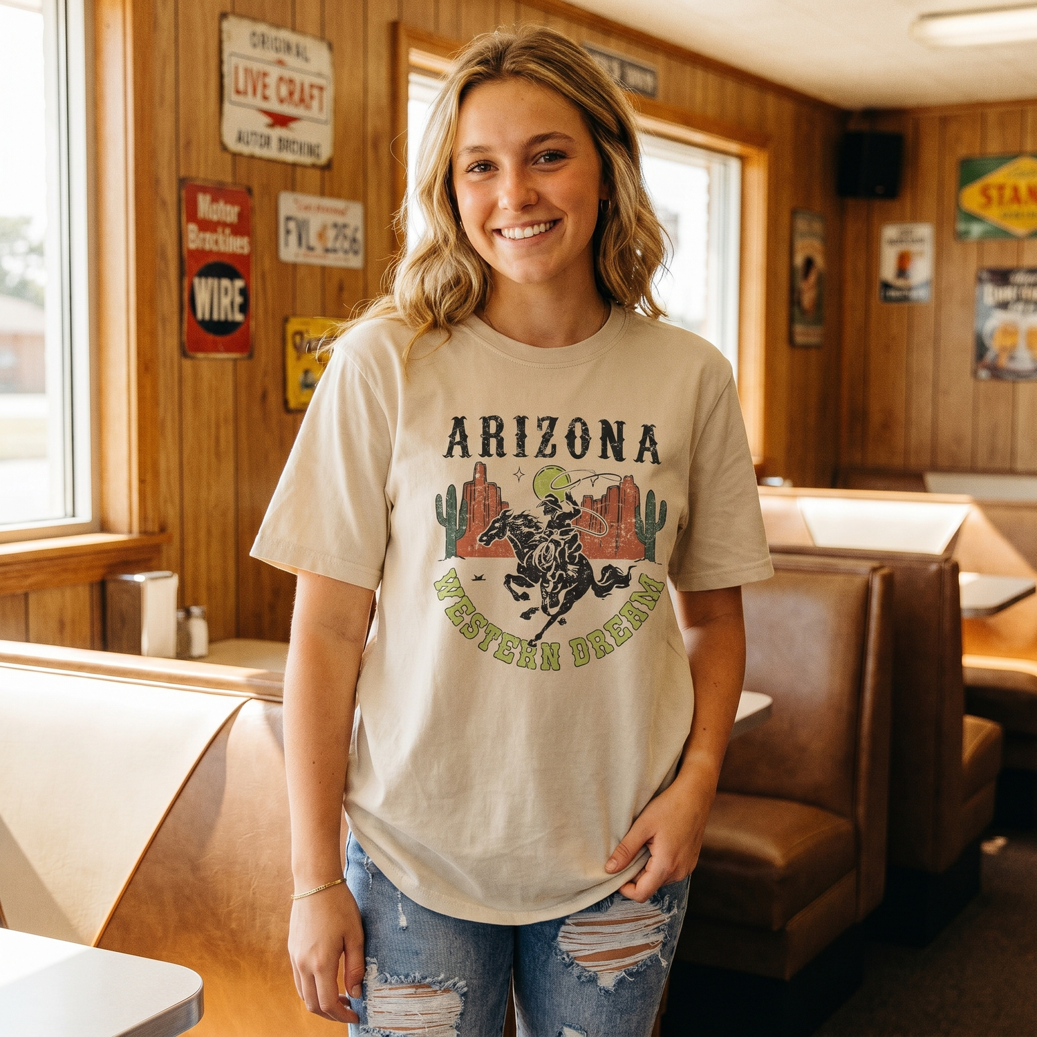 Women's Vintage Rodeo Print T-Shirt