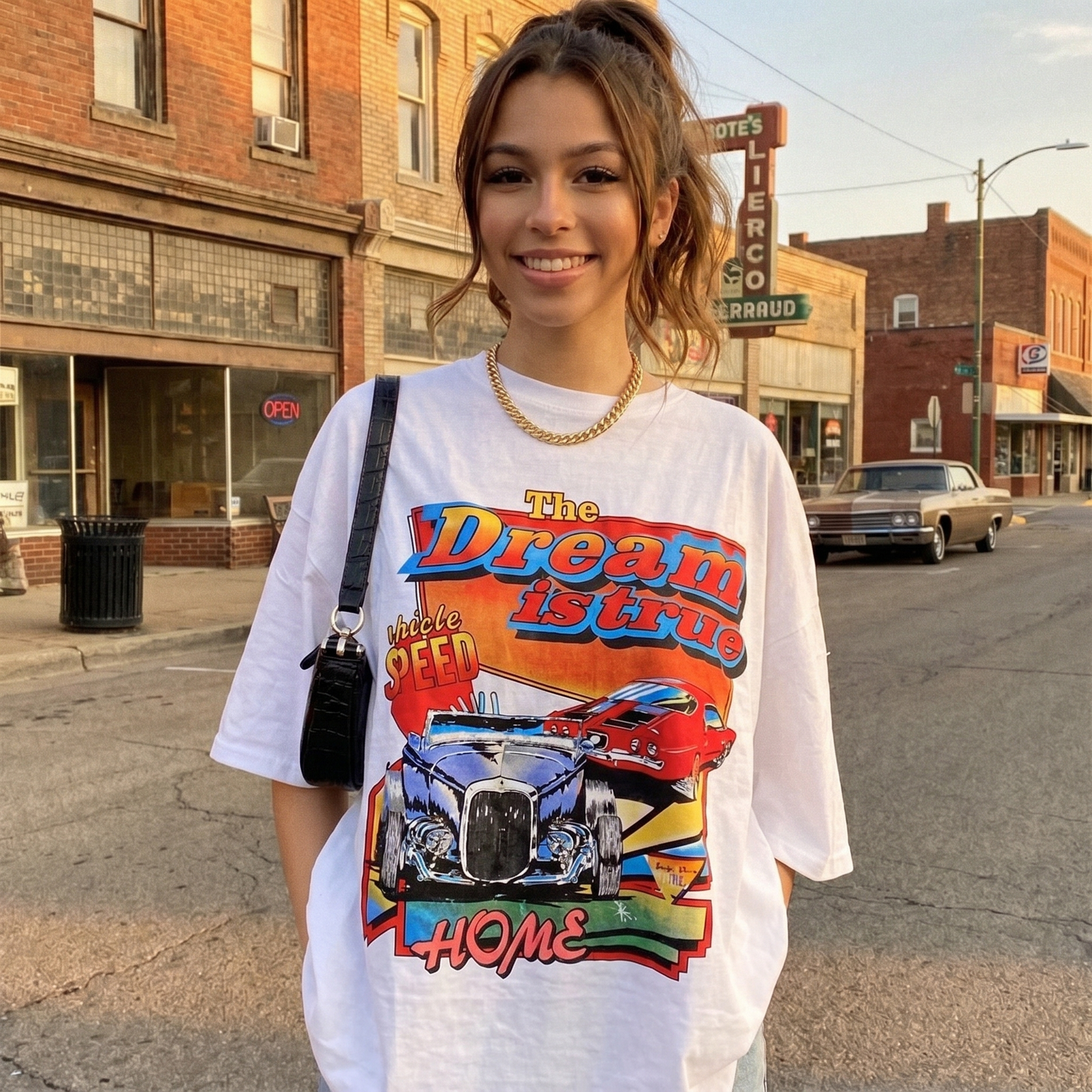 T-Shirt Surdimensionné Vintage Femme