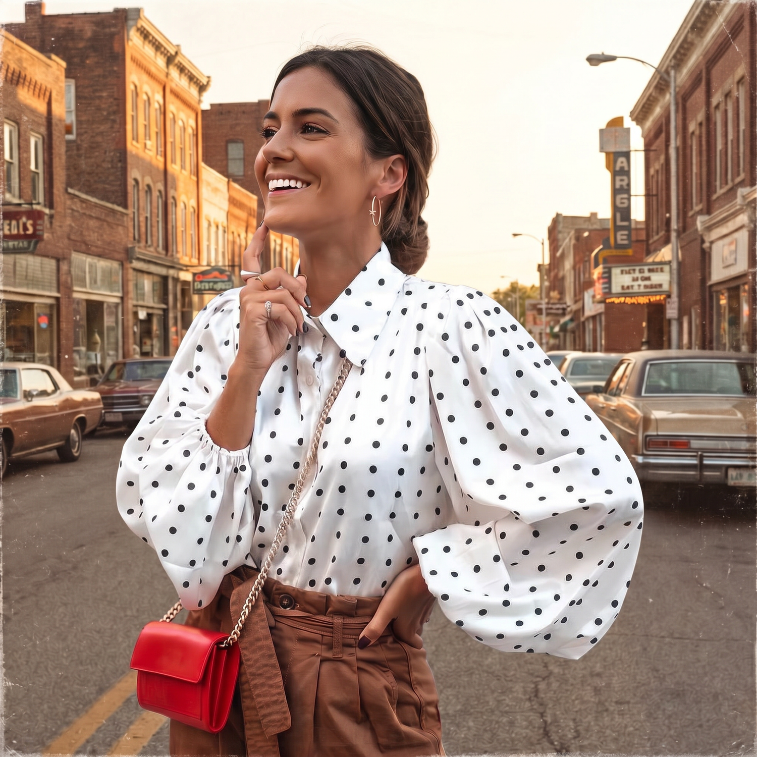 Chemise Vintage à Pois