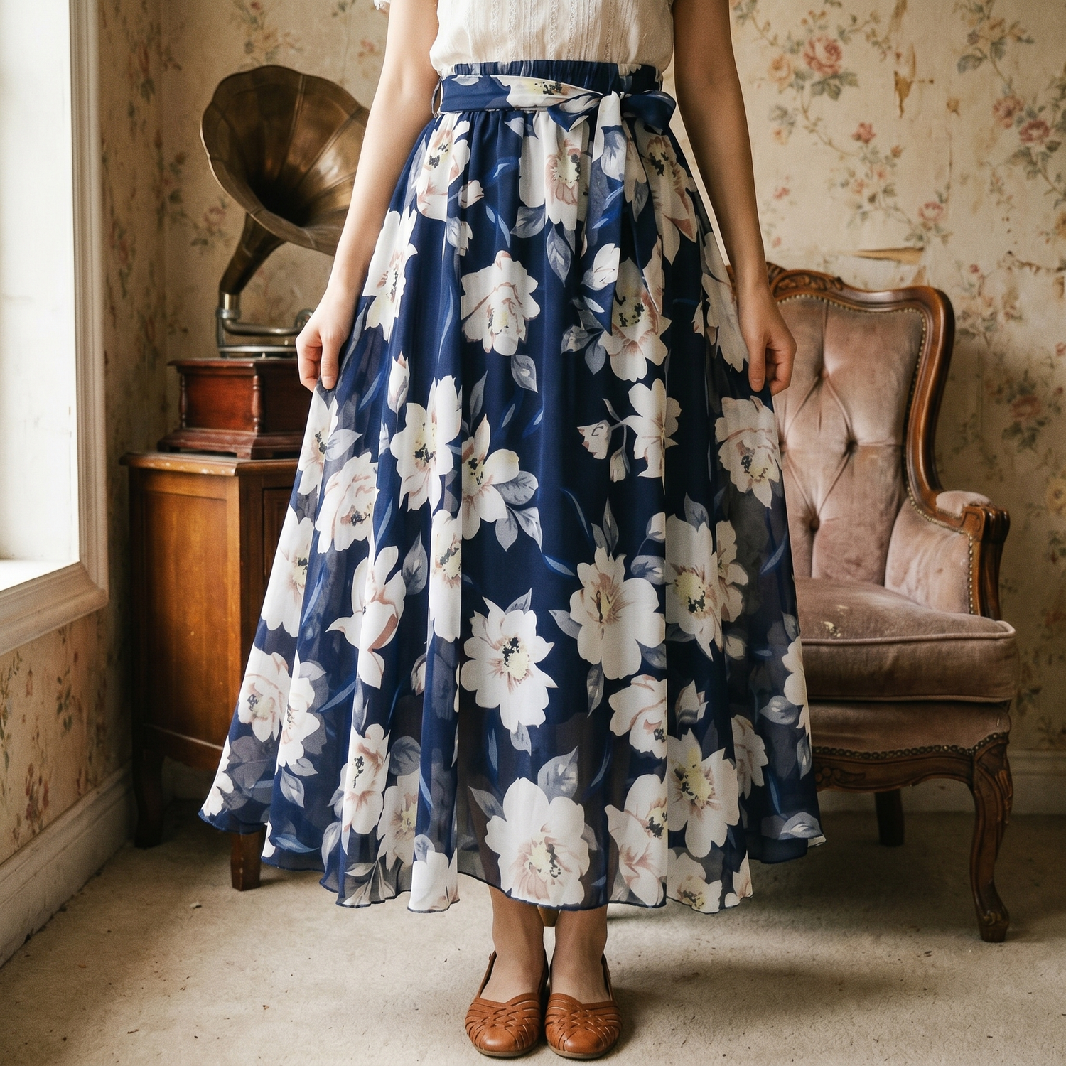 Jupe Maxi Vintage Floral