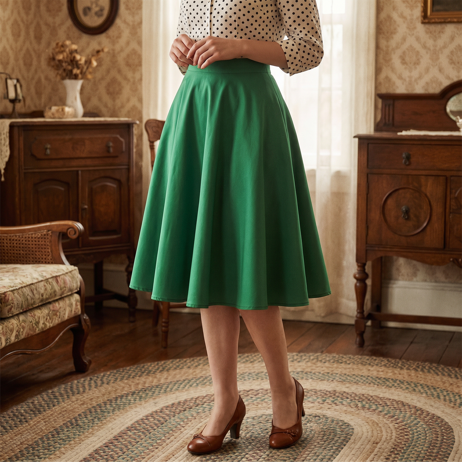 Jupe Verte Vintage