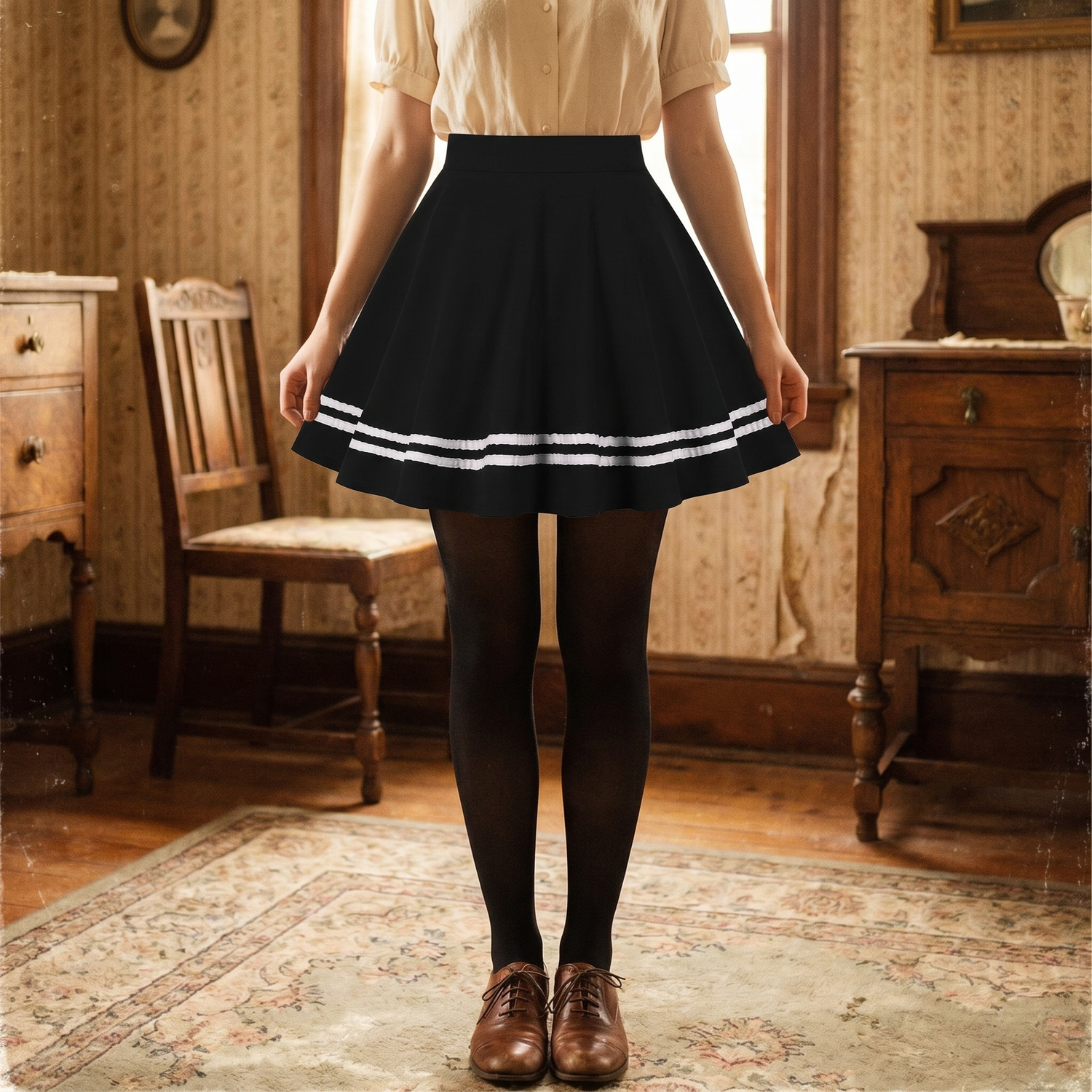Jupe Vintage Patineuse Noire