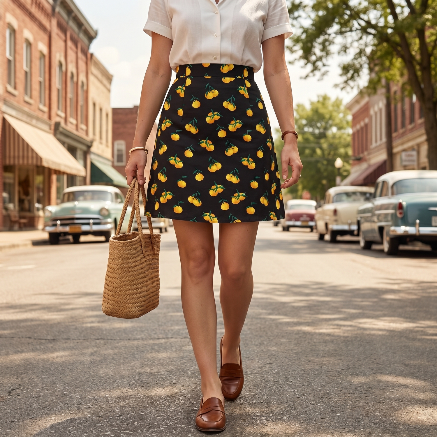 Mini Jupe Vintage Agrumes