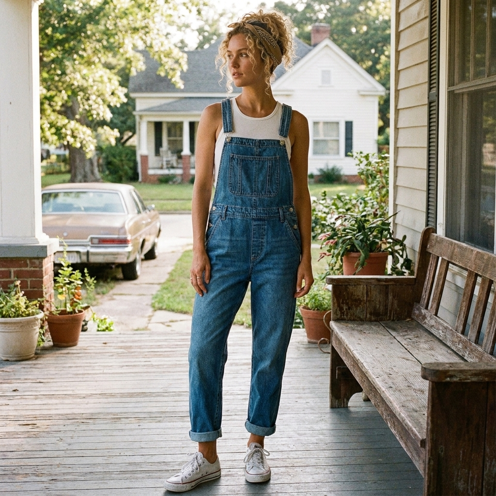 Salopette en Jean Vintage Pour Femme