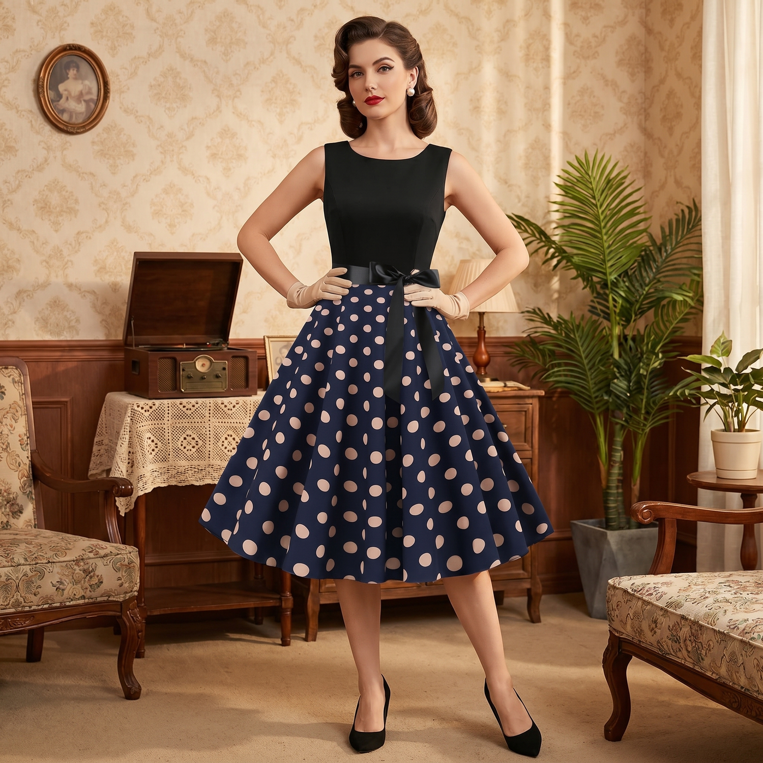 Robe Rockabilly À Pois