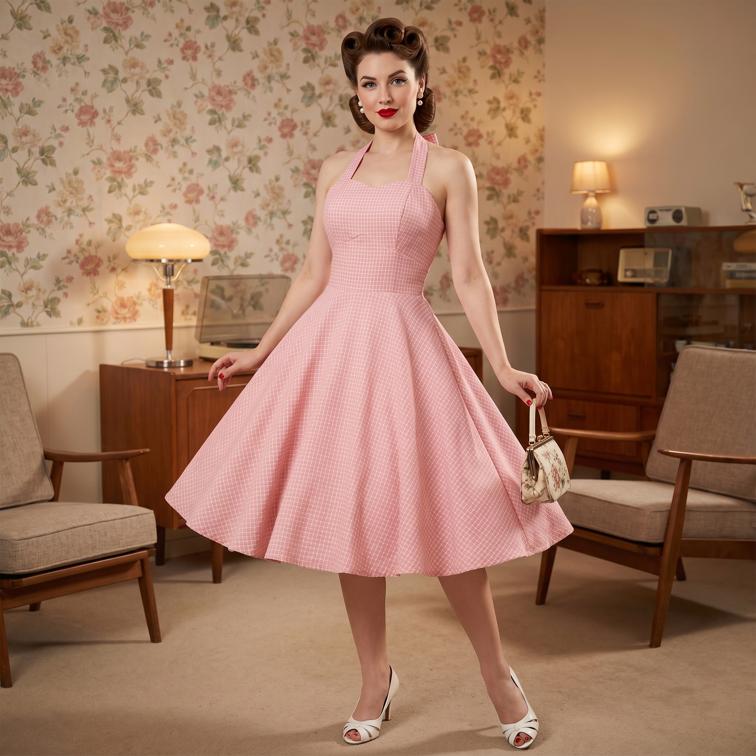 Robe à Lavande Vintage des années 50