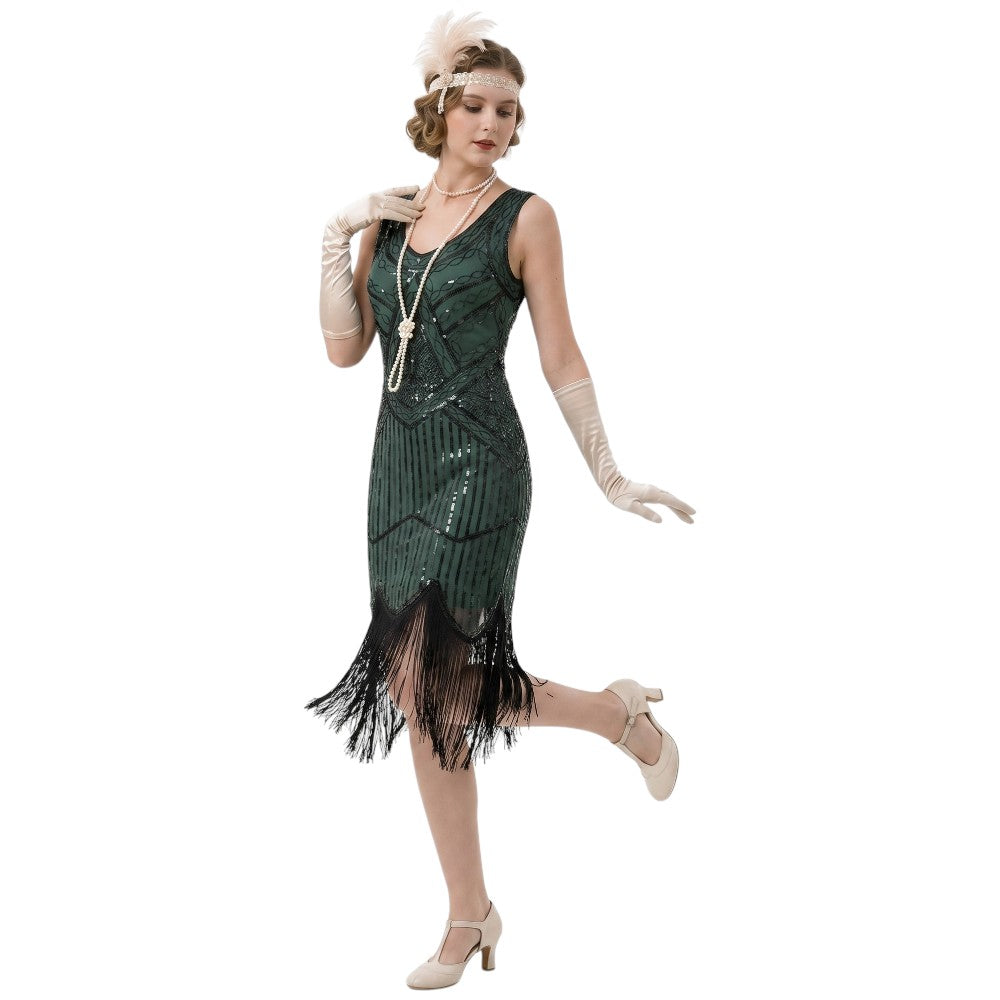 Robe Gatsby à Franges Sequins
