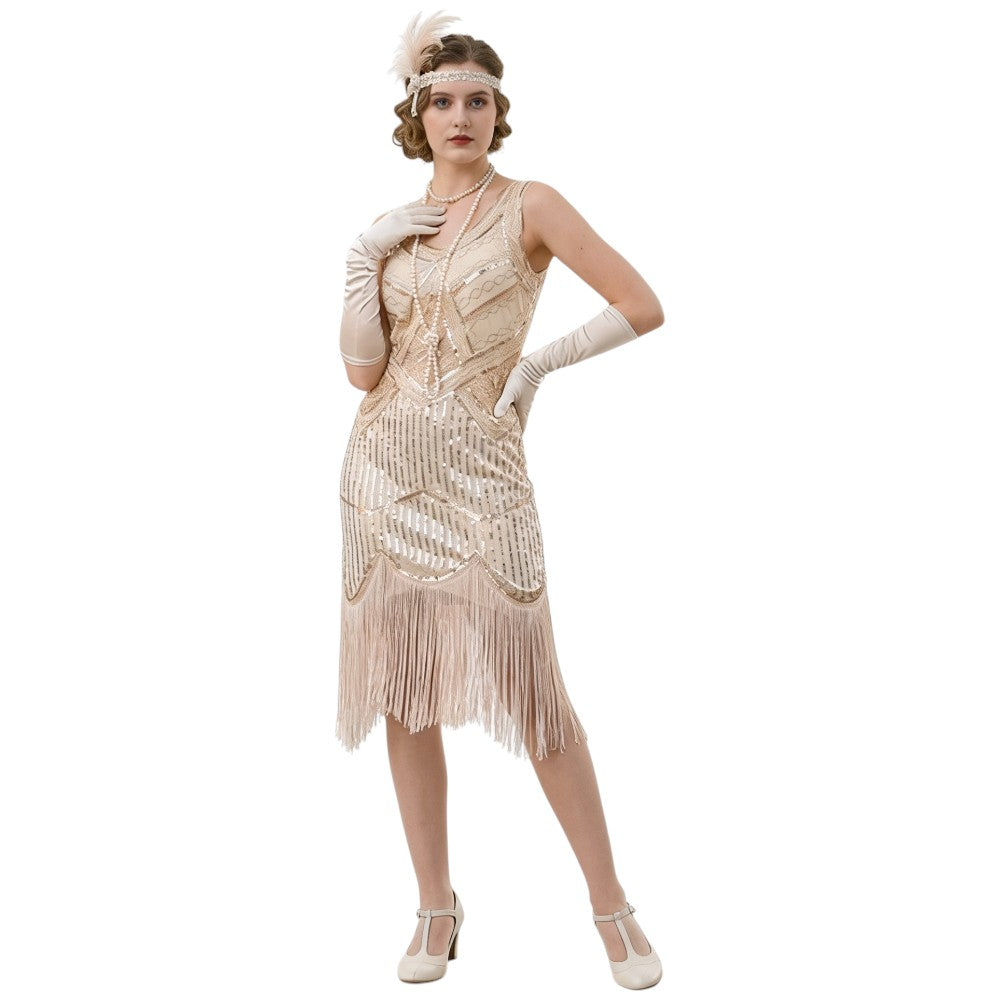 Robe Gatsby à Franges Sequins
