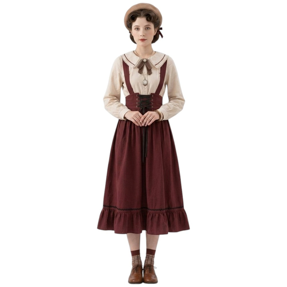 Retro Style Dress Overalls