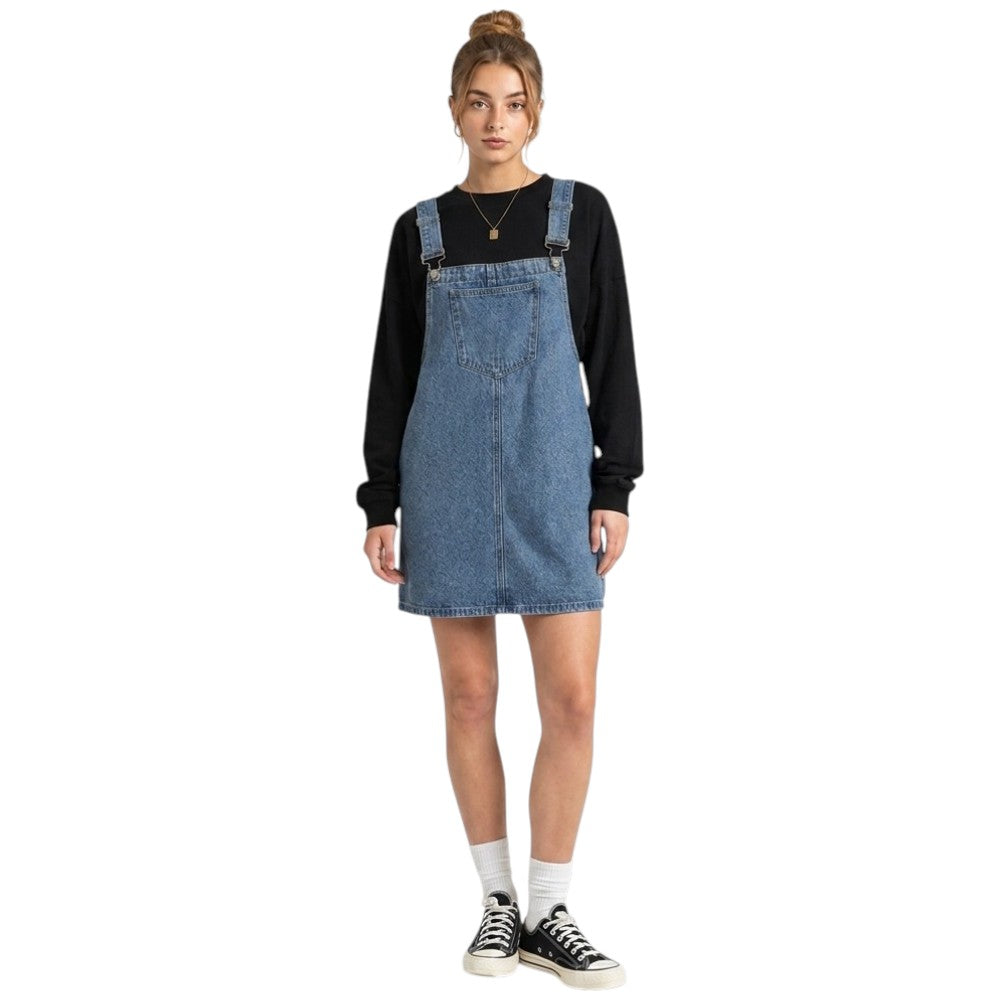 Women's Denim Dungaree Dress