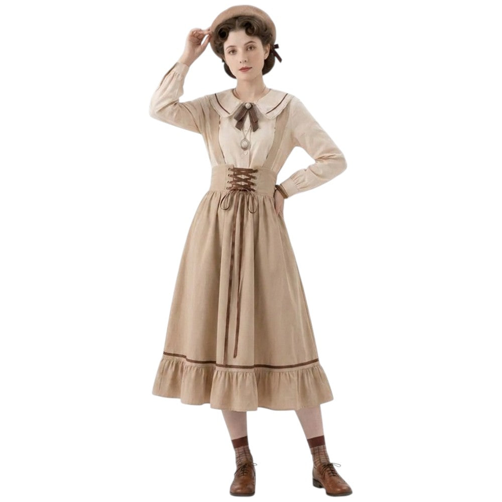Retro Style Dress Overalls