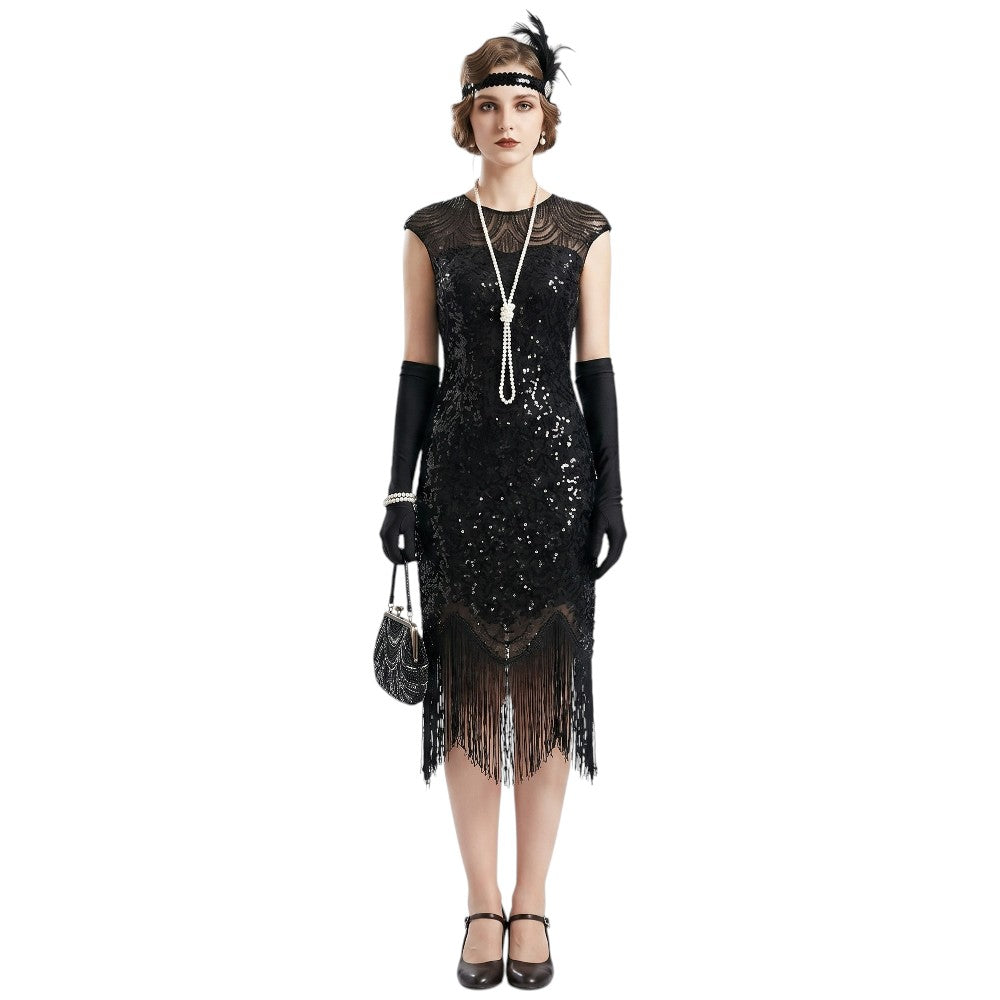 Robe Gatsby à Franges Festonnées