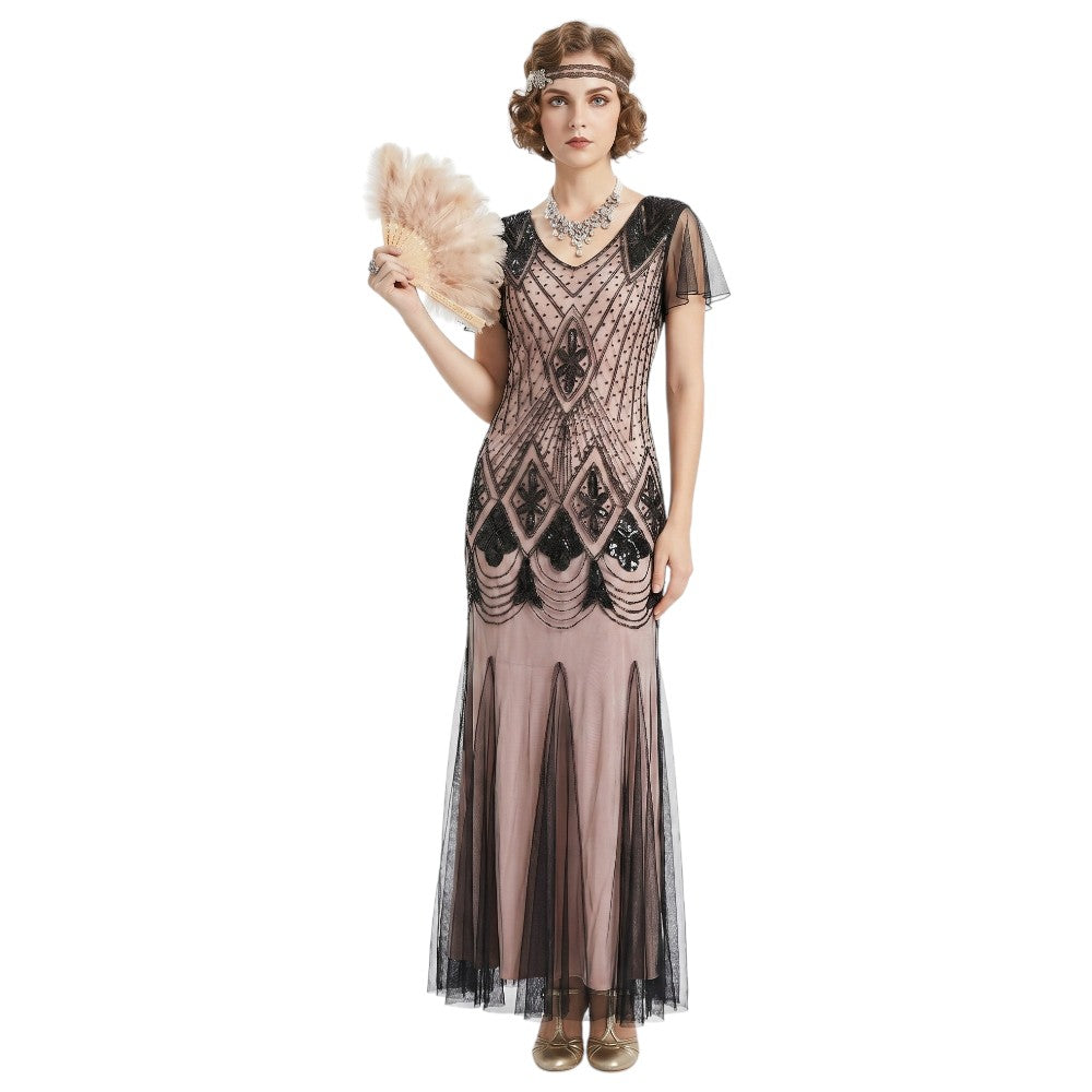 Robe Gatsby Longue Haute Couture Rose