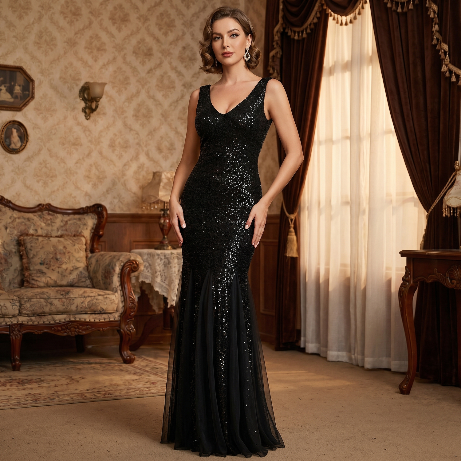 Robe Gatsby Mariage Noir Intense