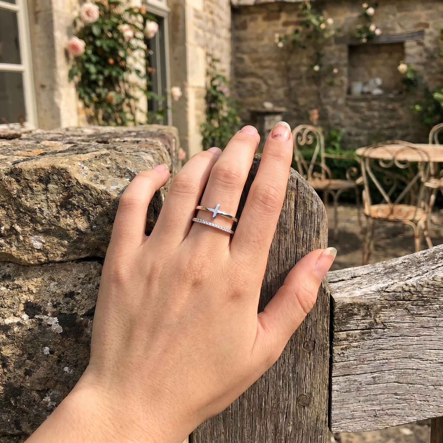 Bague Croix Vintage Femme