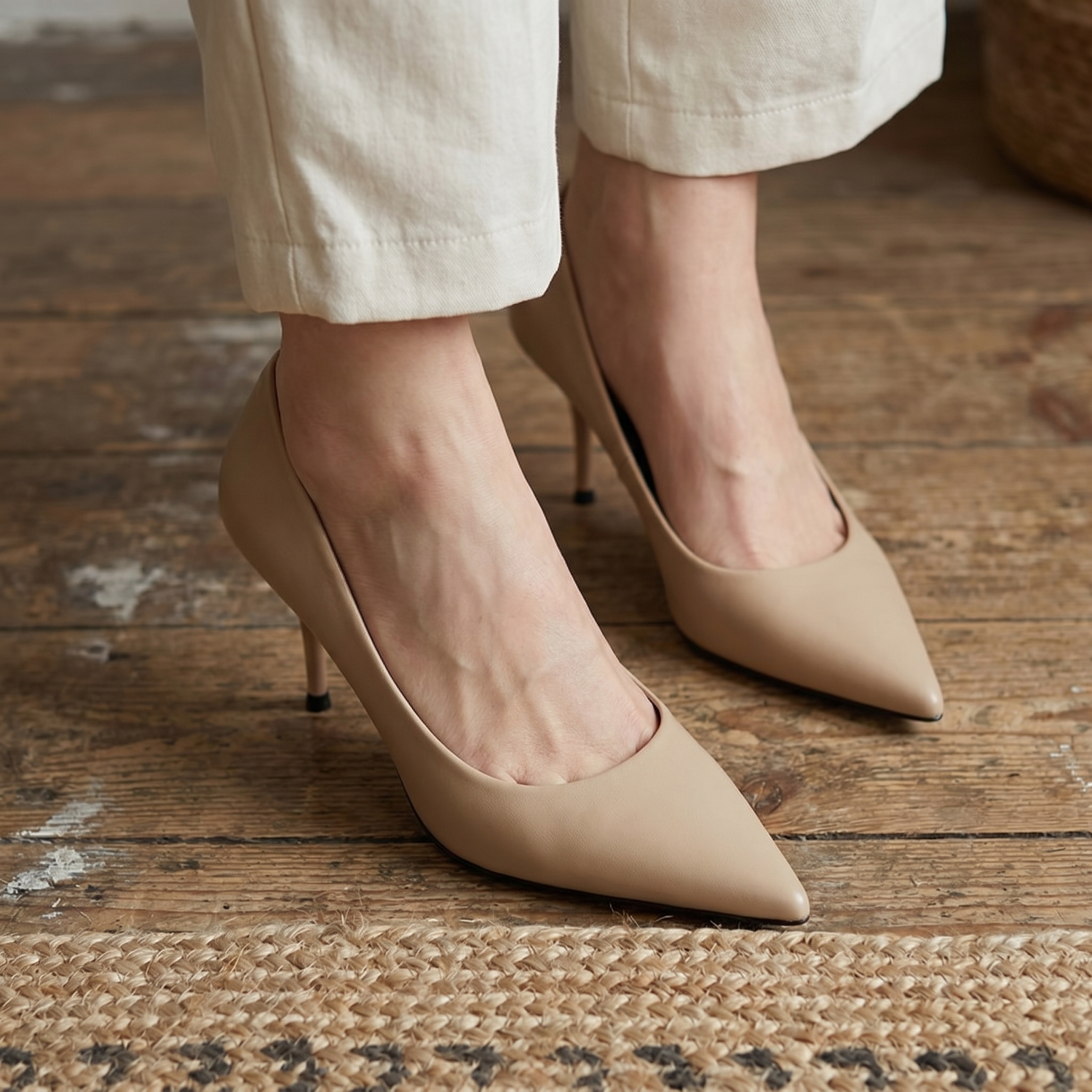 Escarpins Vintage en Cuir PU