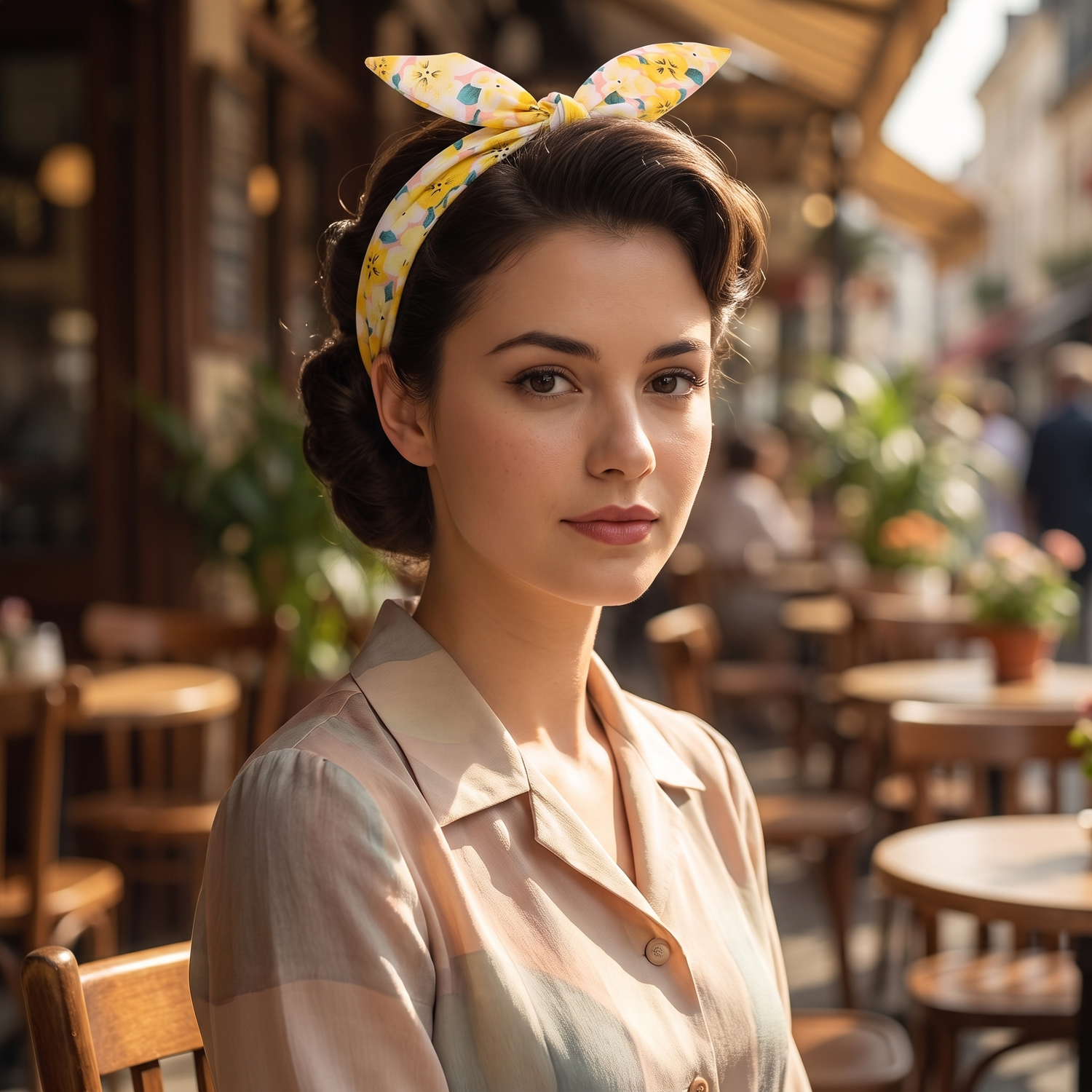 Bandeau Bohême Jaune à Fleurs
