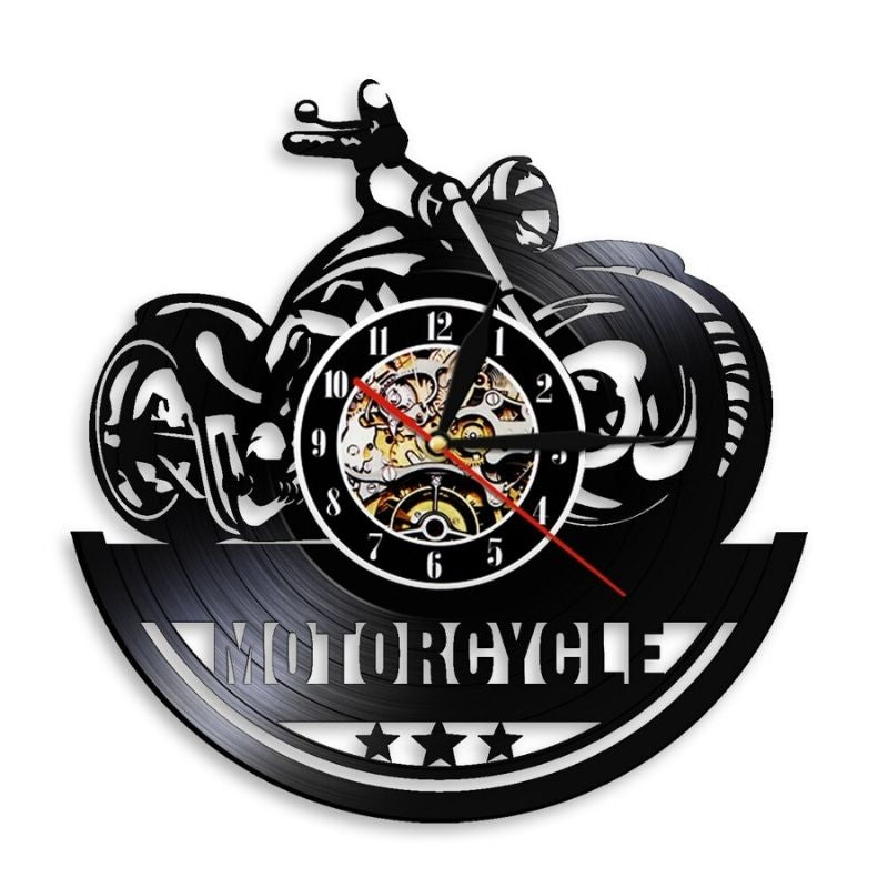 Vintage Motorcycle Wall Clock