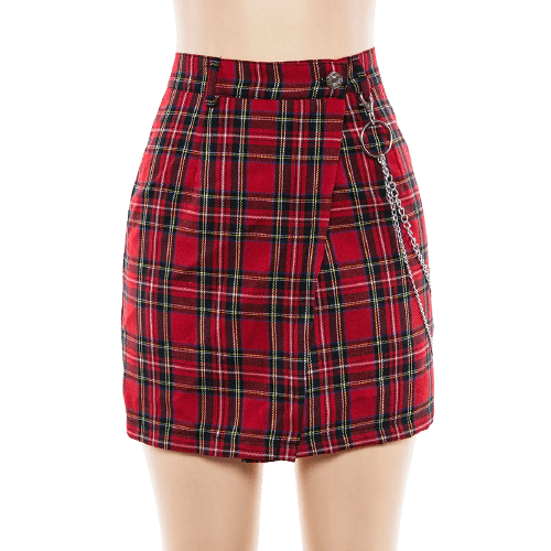 Jupe Tartan Rouge Vintage