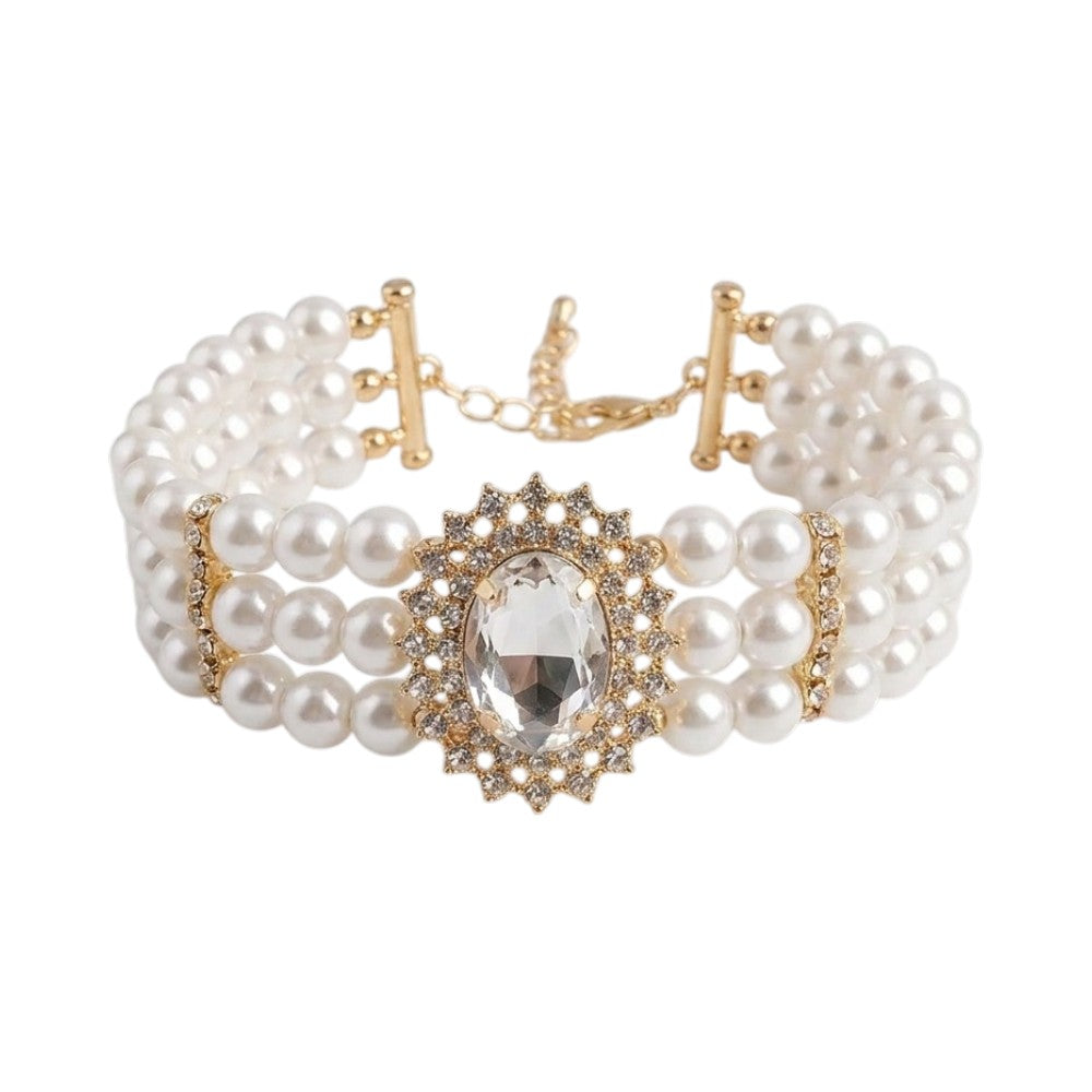 Bracelet Multicouche Perles Blanches