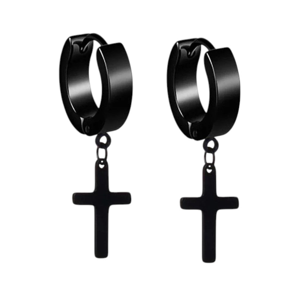 Boucles d'Oreilles Créoles Noires