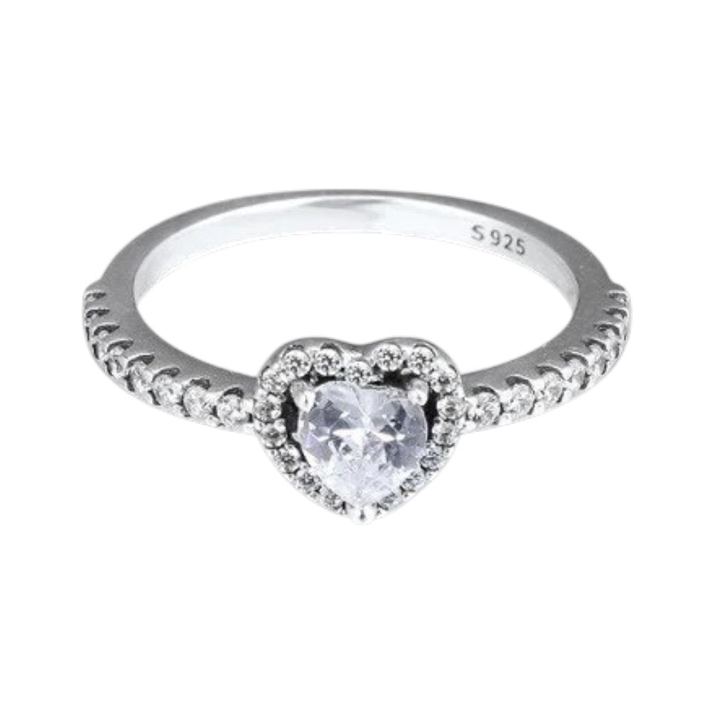 Bague de Fançailles Halo en Argent