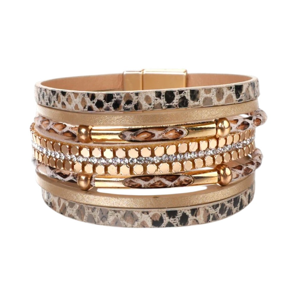 Bracelet Vintage Léopard Or