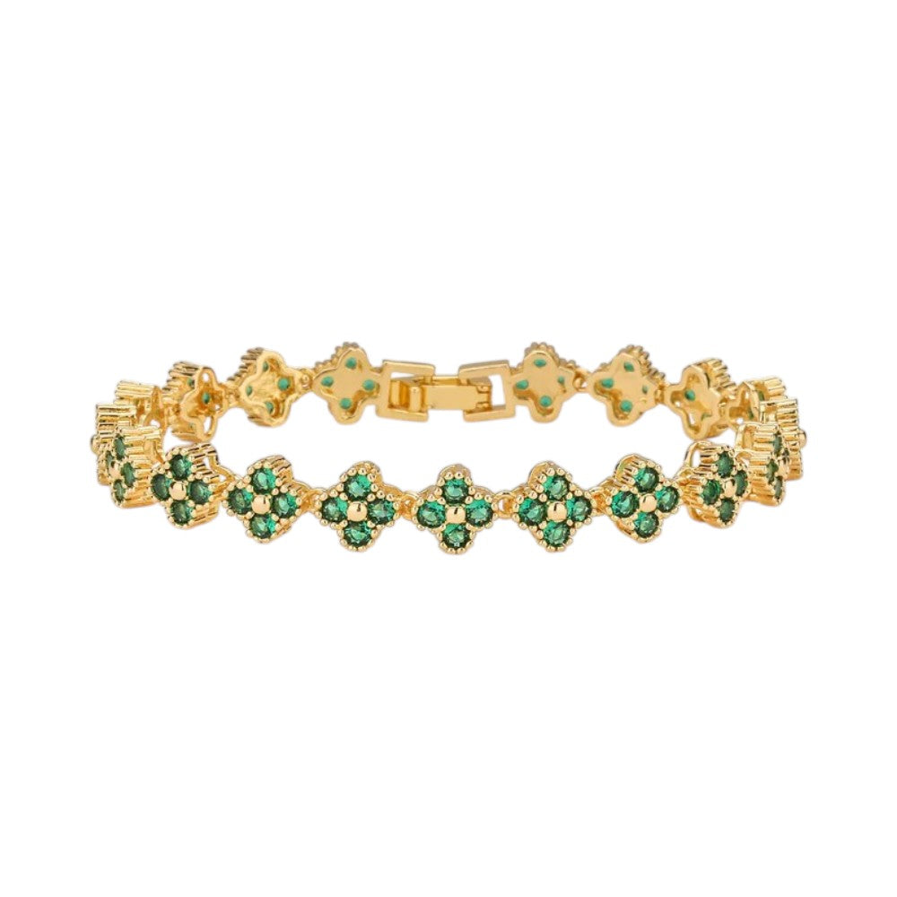 Bracelet Trèfle Doré Vintage