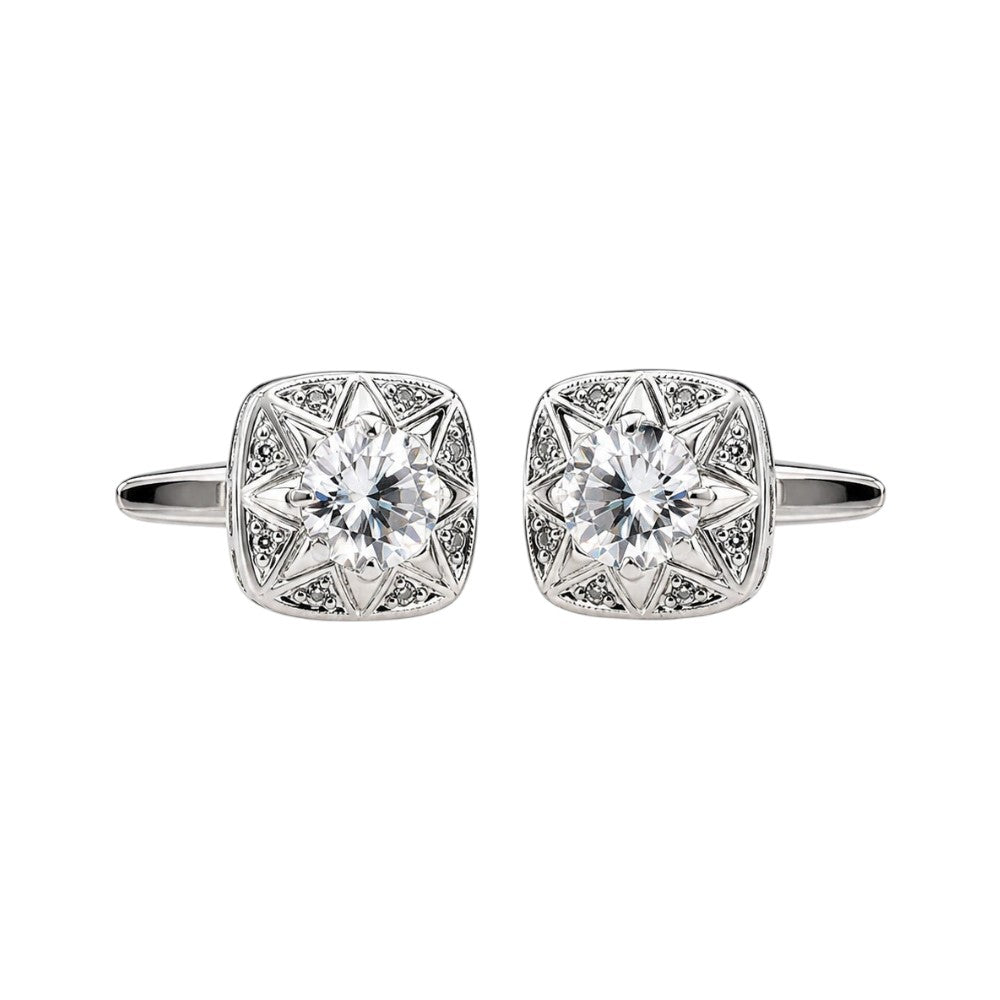 Bouton de Manchette Vintage Transparent