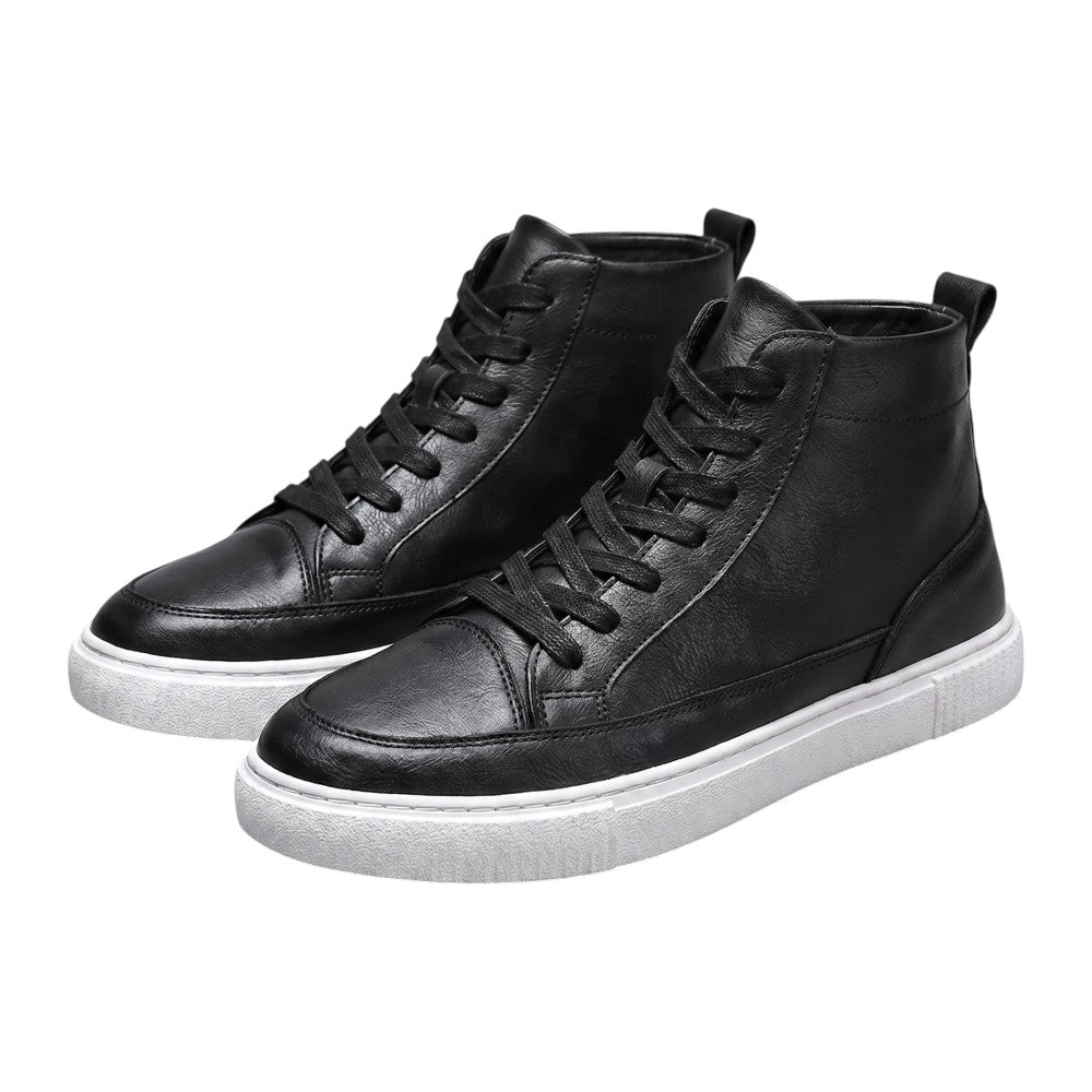 Basket Montante Cuir Homme Vintage
