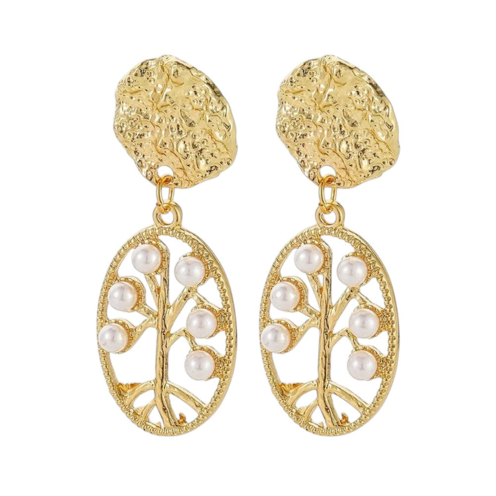 Boucles d'Oreilles Vintage dorées