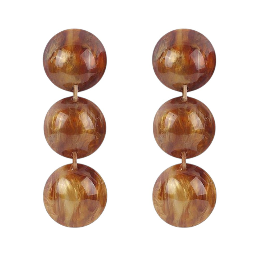 Boucles d'Oreilles Pendantes Marbrée