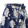 Jupe Midi Vintage Floral avec ceinture à nouer