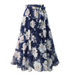 Jupe Midi Vintage Floral avec ceinture à nouer