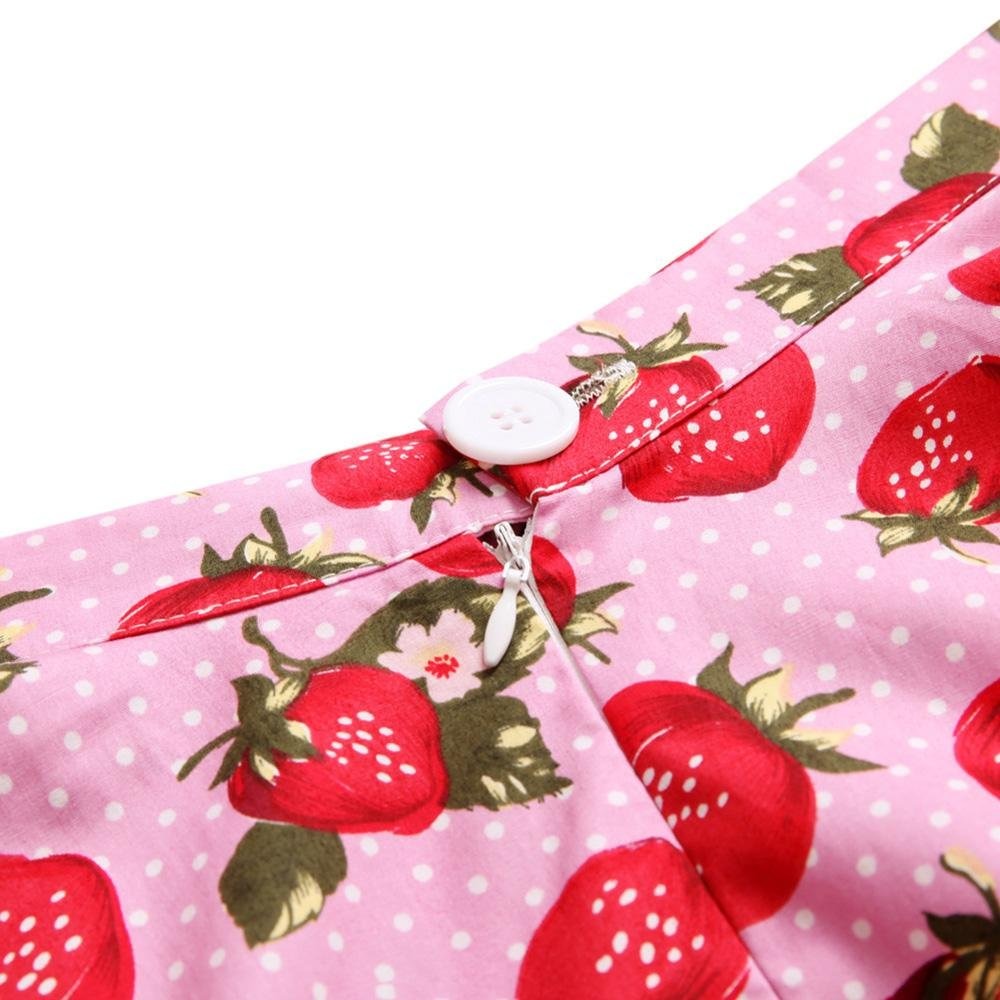 Vintage Pink Strawberry Skirt