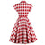 Robe Vintage Plaid Rouge