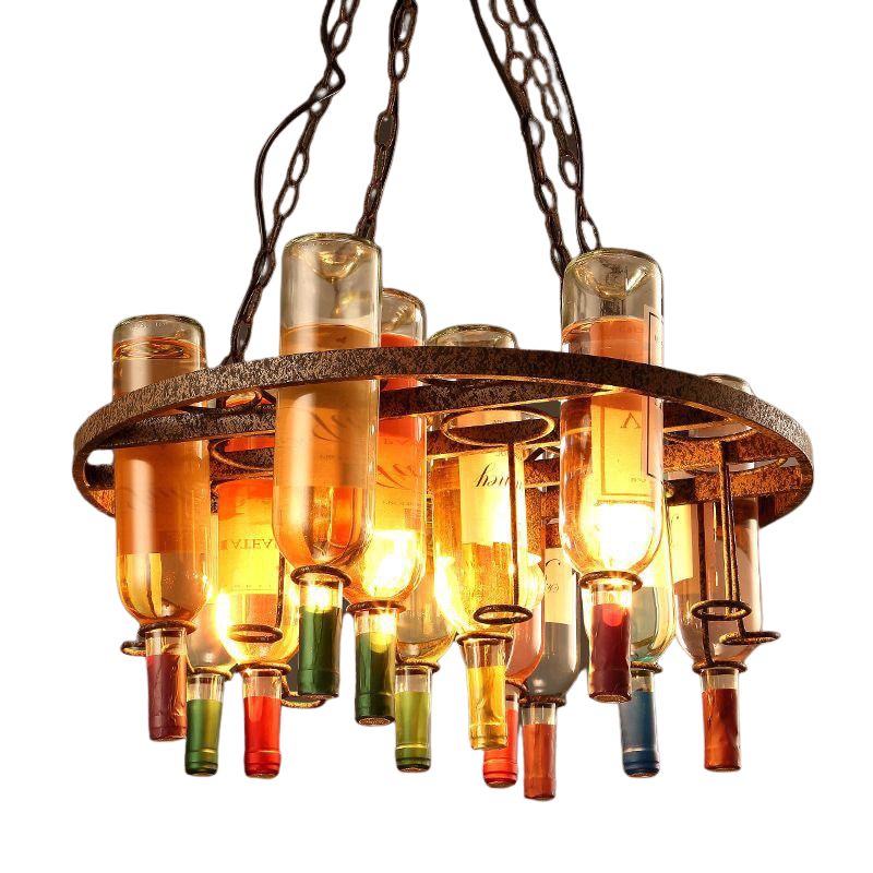 Vintage 70s Orange Chandelier
