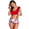 Maillot De Bain Vintage Rouge Deux pièces