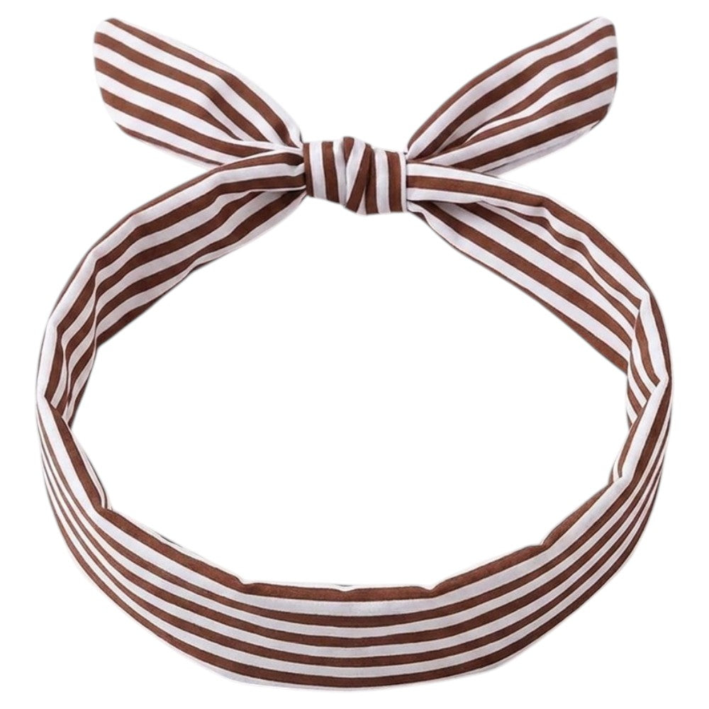 Bandeau Vintage Rayures Marron