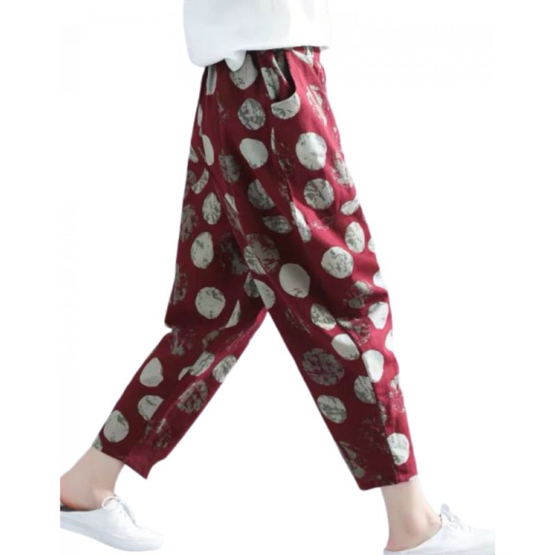 Pantalon à Motifs Vintage