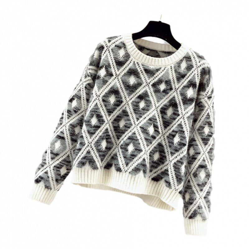 Pull Femme Neige Vintage