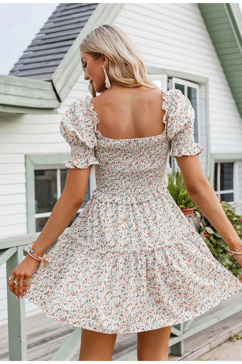 Robe Col Carré Vintage