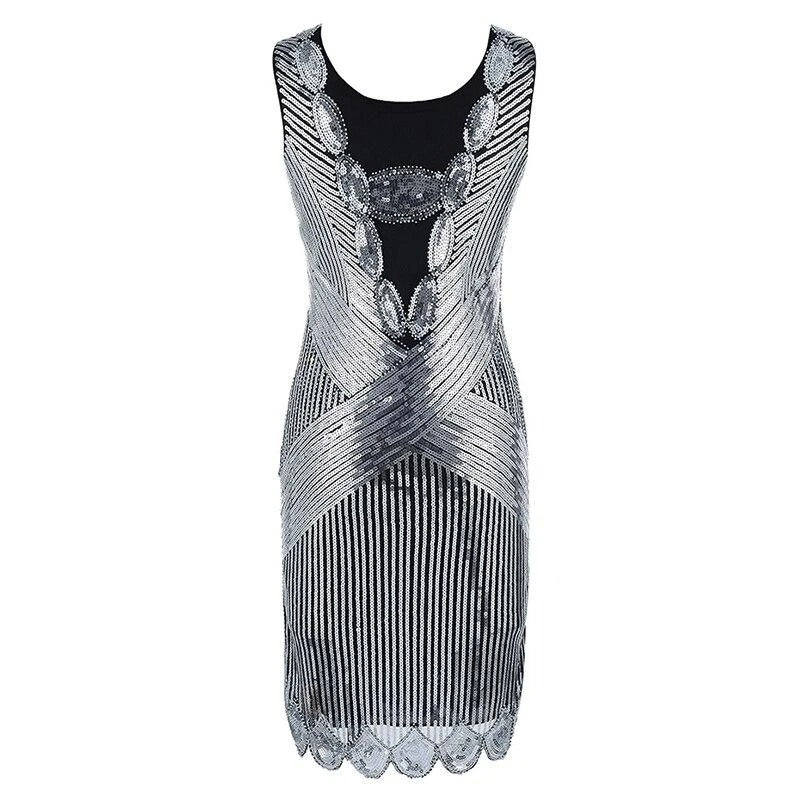 Short Silver Gatsby Dress