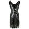 Robe Gatsby Courte Noire et Argent