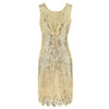 Robe Gatsby Courte Beige et Or