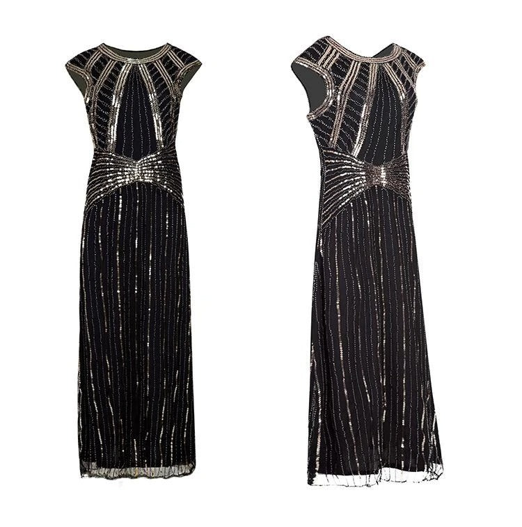 Long Black Gatsby Dress