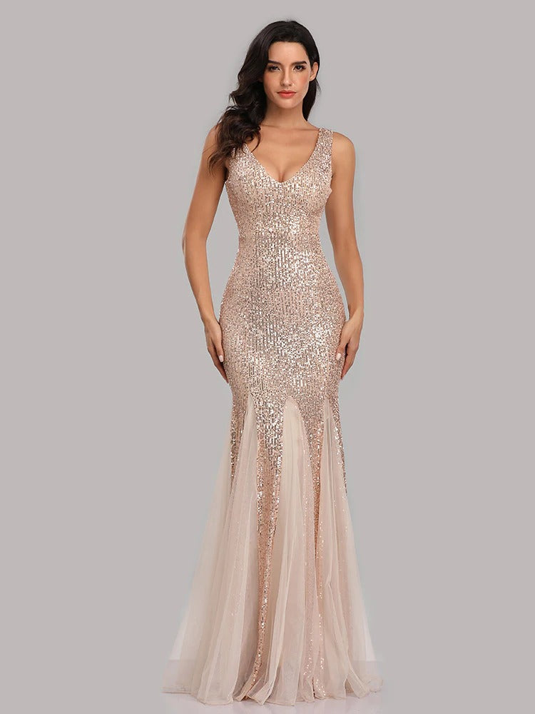 Gatsby Wedding Dress - Champagne