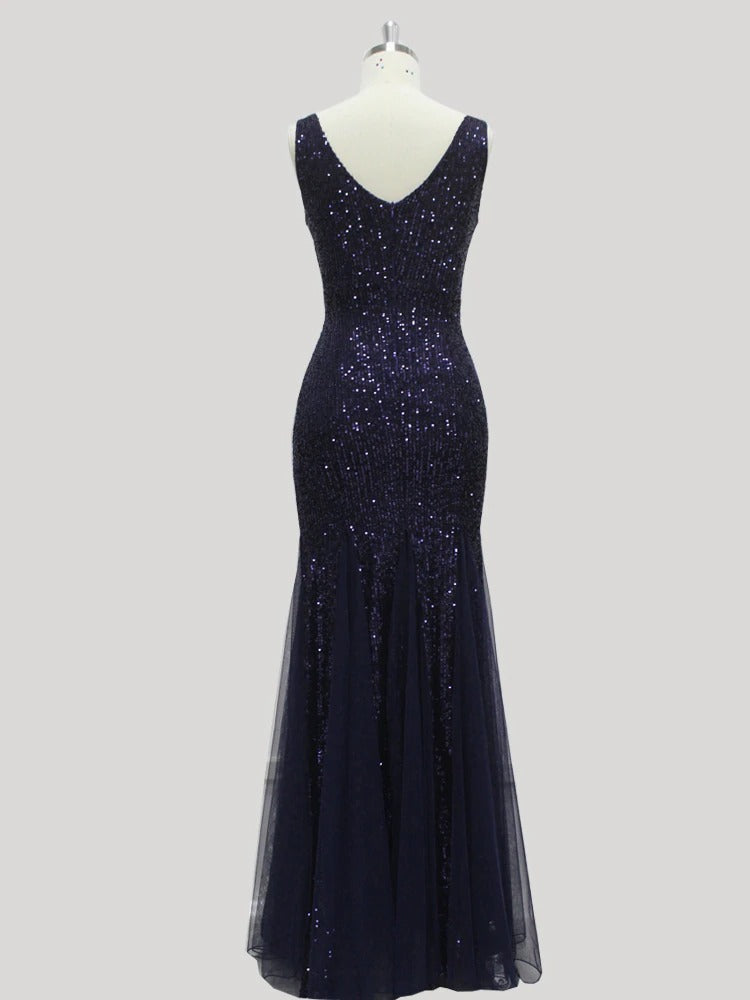 Navy Gatsby Wedding Dress