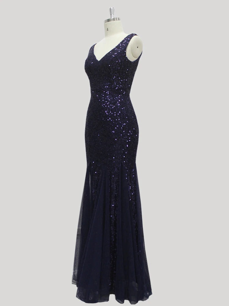 Navy Gatsby Wedding Dress