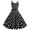 Robe Vintage Rockabilly Noir Pois